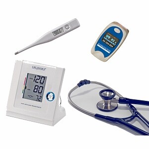 BV Medical UA-851V, Pulse Oximeter, 60 Sec Digital Thermometer, Classic Stethoscope Navy