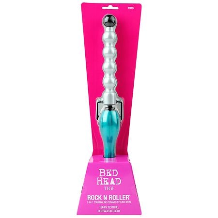 Bed Head Tourmaline Ceramic Bubble Curling Iron Wand, Turquoise with Protective Glove