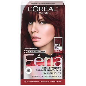L'Oreal Paris Feria Power Reds Haircolor Intense Deep Auburn/Red Velvet (R48)