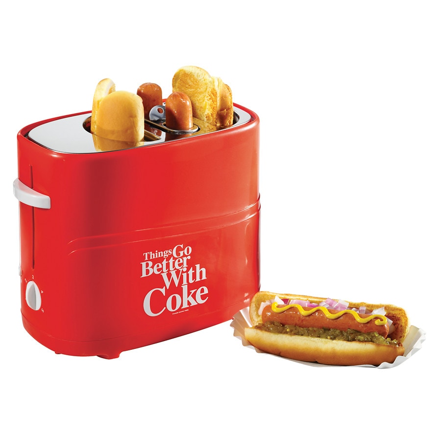  Nostalgia Electrics HDT600COKE Coca-Cola Series Pop-Up Hot Dog Toaster 