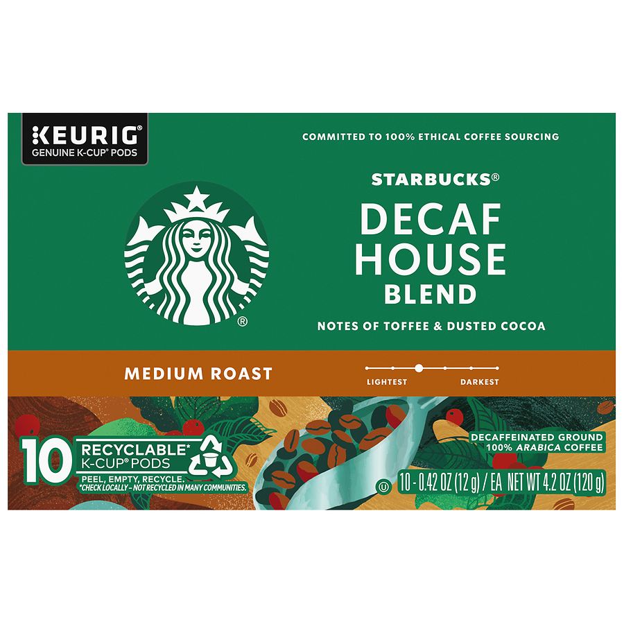 Introducing Starbucks Decaf House Blend Coffee K-Cups, the ultimate choice for coffee lovers seeking a premium and hassle-free coffee experience at home. This pack contains 60 specially crafted coffee pods designed for Keurig coffee makers, ensuring a consistently fresh and flavorful brew with every cup.