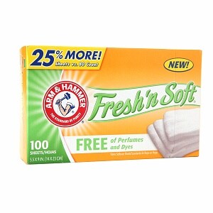 Arm & Hammer Fresh & Soft Dryer Sheets Perfume & Dye Free