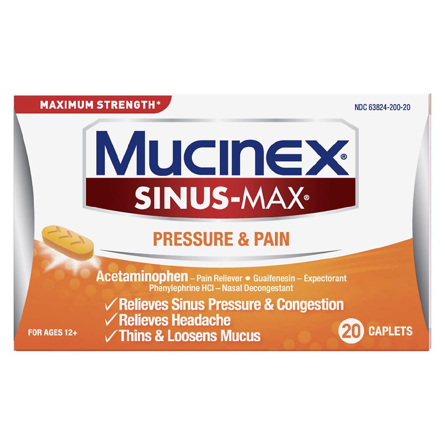 Mucinex Maximum Strength Pressure and Pain Caplets