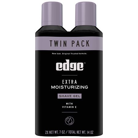 Edge Shaving Gel, Twin Pack Extra Moisturizing