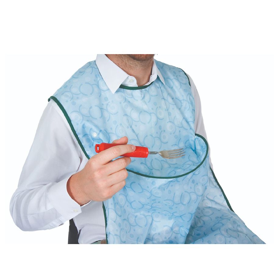 Essential Medical 3 Position Vinyl Crumb Catcher Clothing Protector