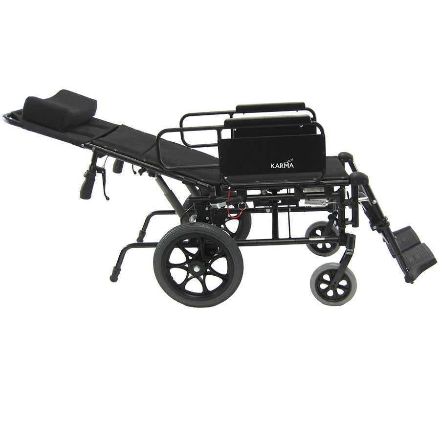  Karman 22in Seat Lightweight Reclining Transport Wheelchair 