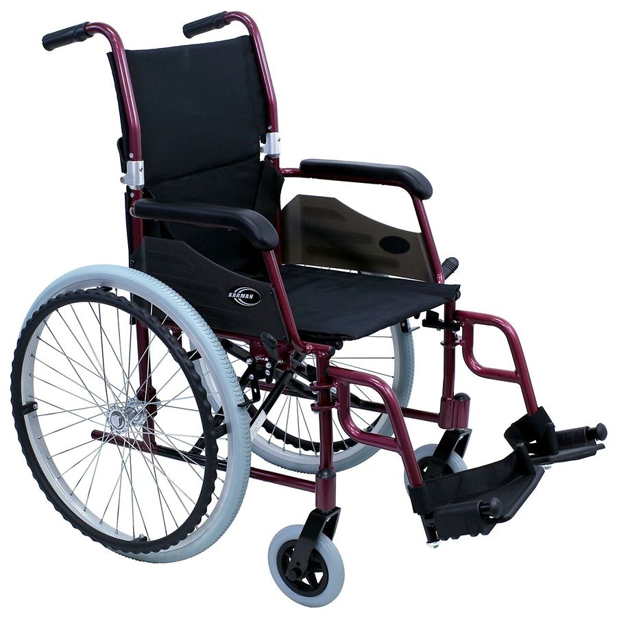 Ultra Lightweight Wheelchair Burgundy 