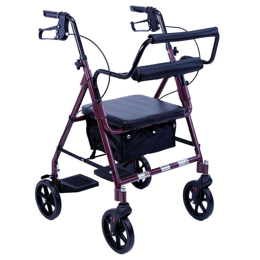 Karman Rollator Transport Combo Burgundy Walgreens