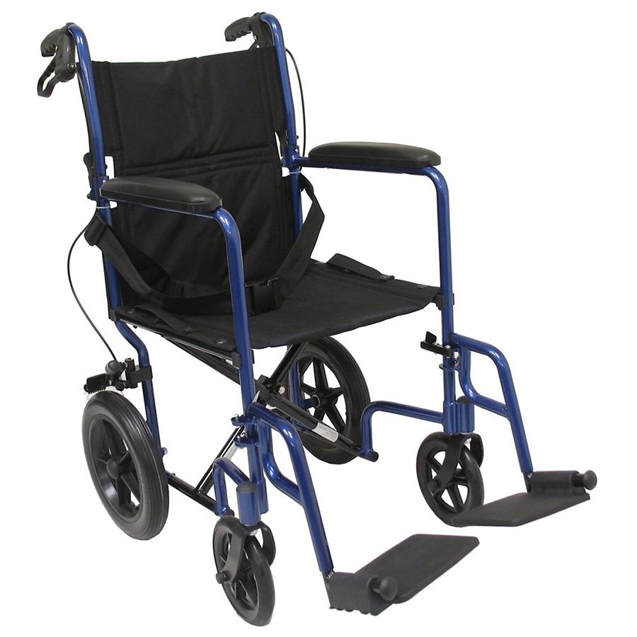 Karman 19in Seat Lightweight Transport Chair Blue Walgreens