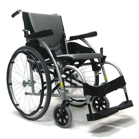 Karman 18in Seat Ergonomic Wheelchair Silver