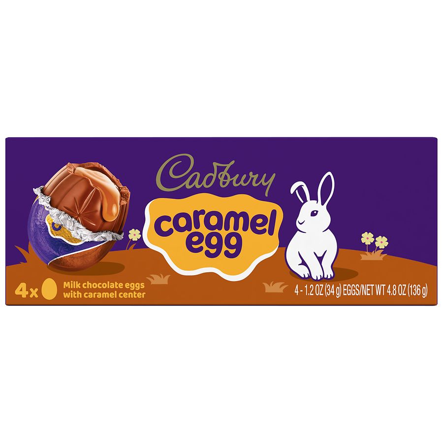 Cadbury Eggs Candy, Easter Milk Chocolate with Caramel Center