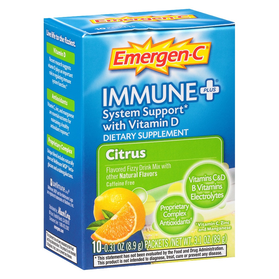 Can You Take Emergen C While Nursing Emergen C Immune System Support Dietary Supplement Fizzy Drink Mix With Vitamin D 10pk Walgreens