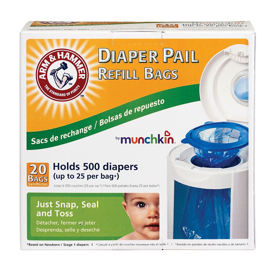 Arm Hammer By Munchkin Diaper Pail Refill Bags Walgreens [ 900 x 900 Pixel ]