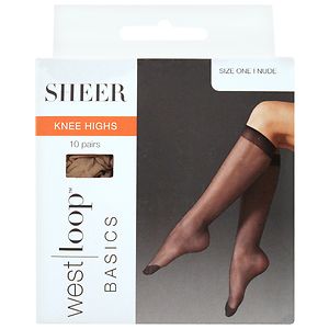 West Loop Reinforced Toe Knee Highs One Nude