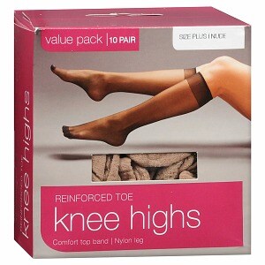 West Loop Reinforced Toe Knee Highs Plus Nude