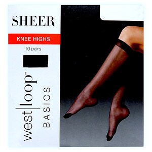 West Loop Reinforced Toe Knee Highs One Off Black