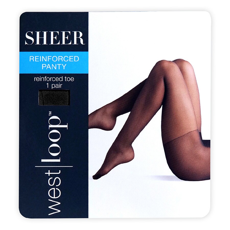 West Loop Sheer Pantyhose D Jet Black 