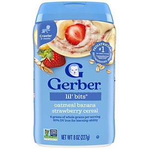 Gerber Lil Bits Oatmeal Cereal Banana Strawberry