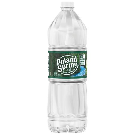 POLAND SPRING Brand 100% Natural Spring Water  1-Liter plastic bottle