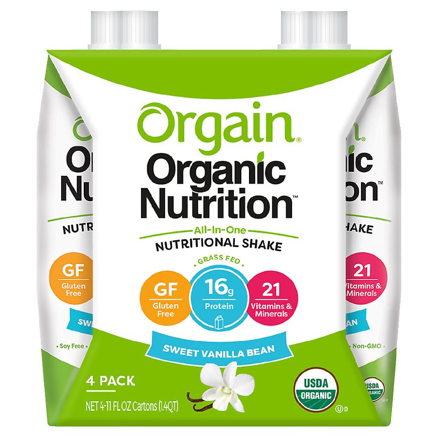 Orgain Organic Nutrition All In One Nutritional Shake Sweet Vanilla Bean Walgreens