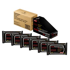 MANGROOMER Biz Wipes Flushable Moist Personal Wipes for Men Executive Scent