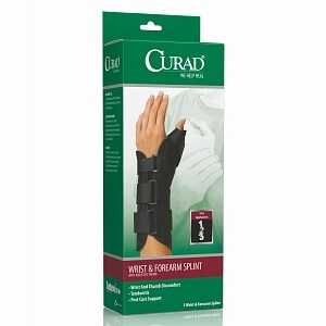 Curad Wrist & Forearm Splint with Abducted Thumb-Right Black