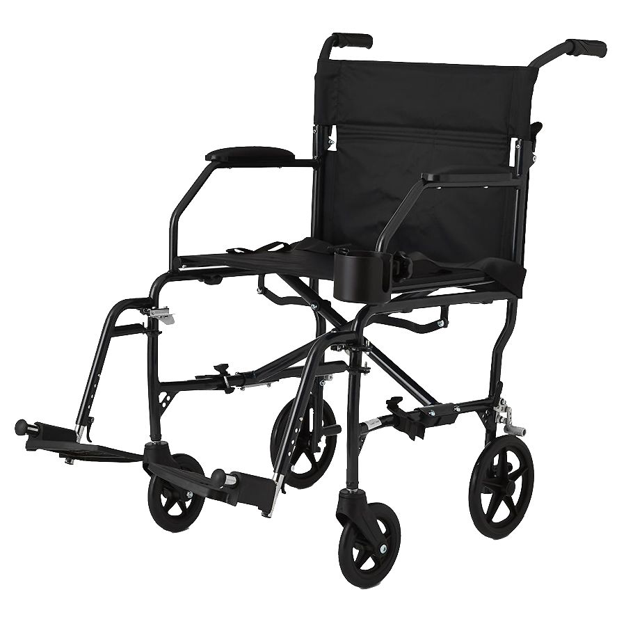 Medline Freedom Ultra Lightweight Transport Chair 19 X 16 Inch Black Walgreens