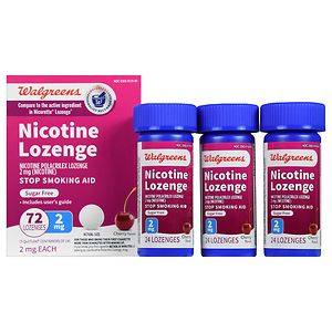 Walgreens Nicotine Stop Smoking Aid Lozenges 2 mg Cherry
