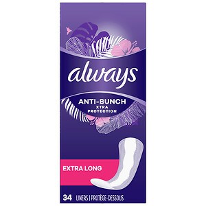Always Xtra Protection Daily Liners Unscented,Extra Long