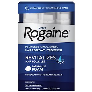 Men's Rogaine Men's Hair Regrowth Treatment Foam 3 Pack