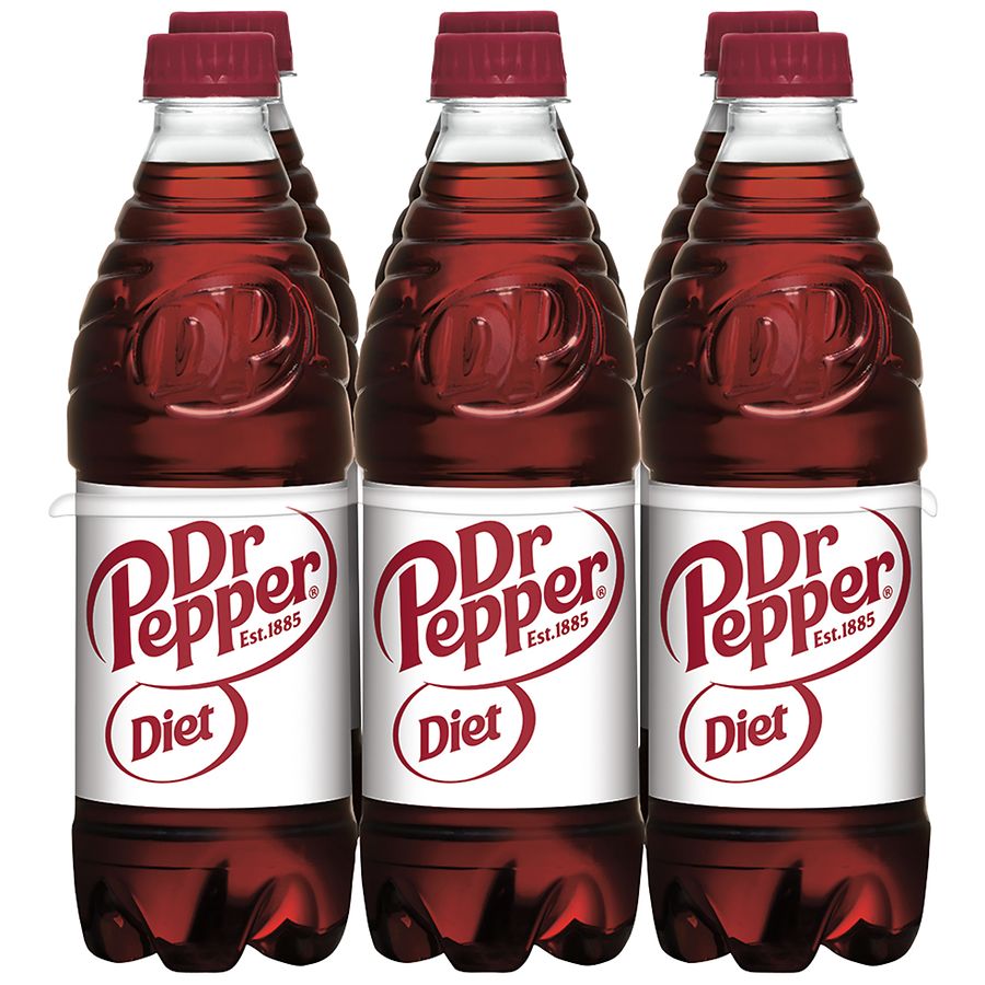  Diet Dr. Pepper Soda 6 Pack 16.9 oz Bottles 