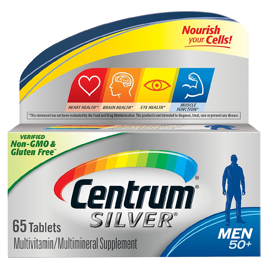 Centrum Silver Complete Multivitamin & Multimineral Supplement Tablet, Men Age 50+