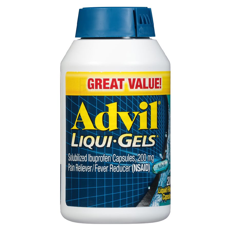 advil liqui-gels ibuprofen pain reliever & fever reducer capsules