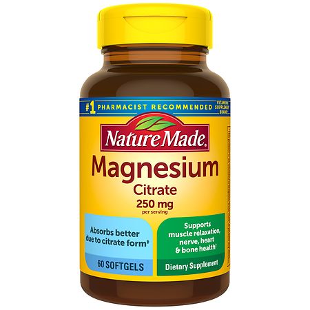 Nature Made Magnesium Citrate 250mg, Softgels60.0 ea