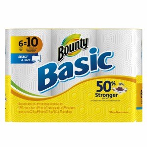 Bounty Basic Paper Towels Mega Roll Select-A-Size