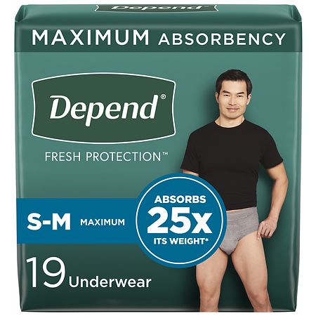 Depend for Men Underwear, Maximum Absorbency Small / Medium | Walgreens