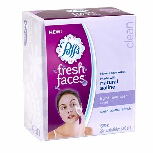 Puffs Fresh Faces Nose & Face Wipes Light Lavender