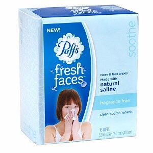 Puffs Fresh Faces Nose & Face Wipes Fragrance Free