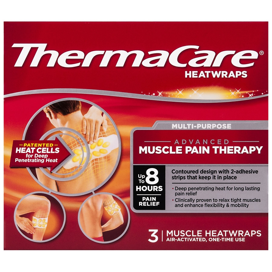 ThermaCare Advanced Multi-Purpose Muscle Pain Therapy Heatwraps, Up to 8hrs of Pain Relief