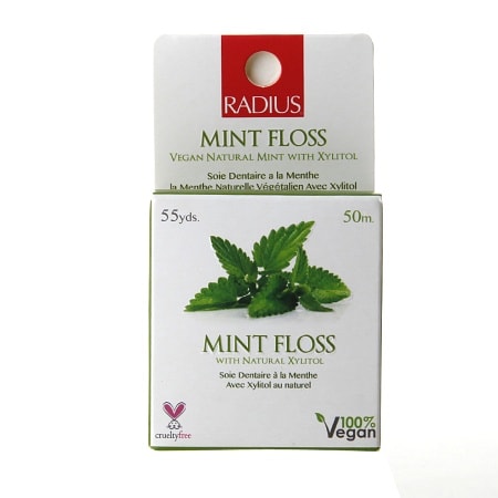 RADIUS Floss, Vegan Xylitol Mint - 55 yd