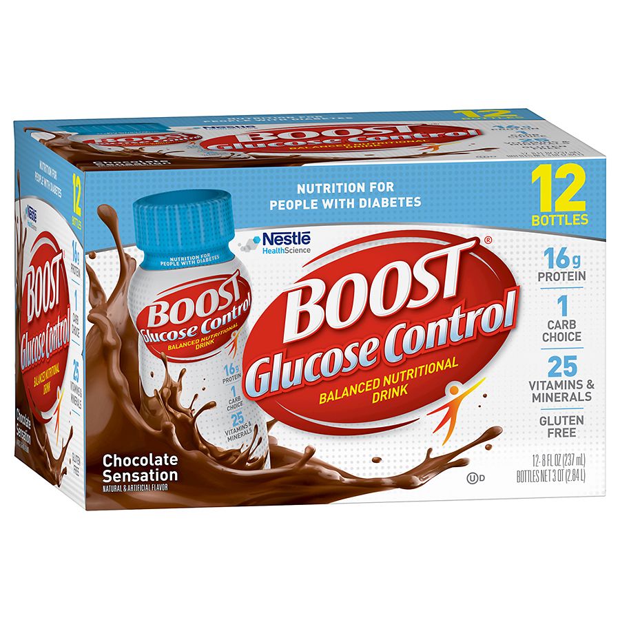Photo 1 of Boost Glucose Control Nutritional Drink Chocolate Sensation - 8.0 Fl Oz X 12 Pack [EXP 11-22]
