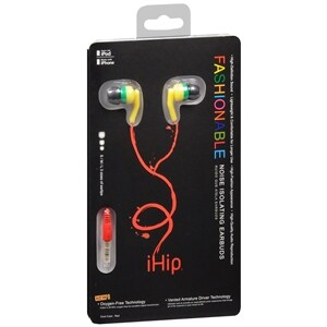 IHIP Fashionable Noise Isolating Earbuds IP-JESSAMINE Red/Yellow