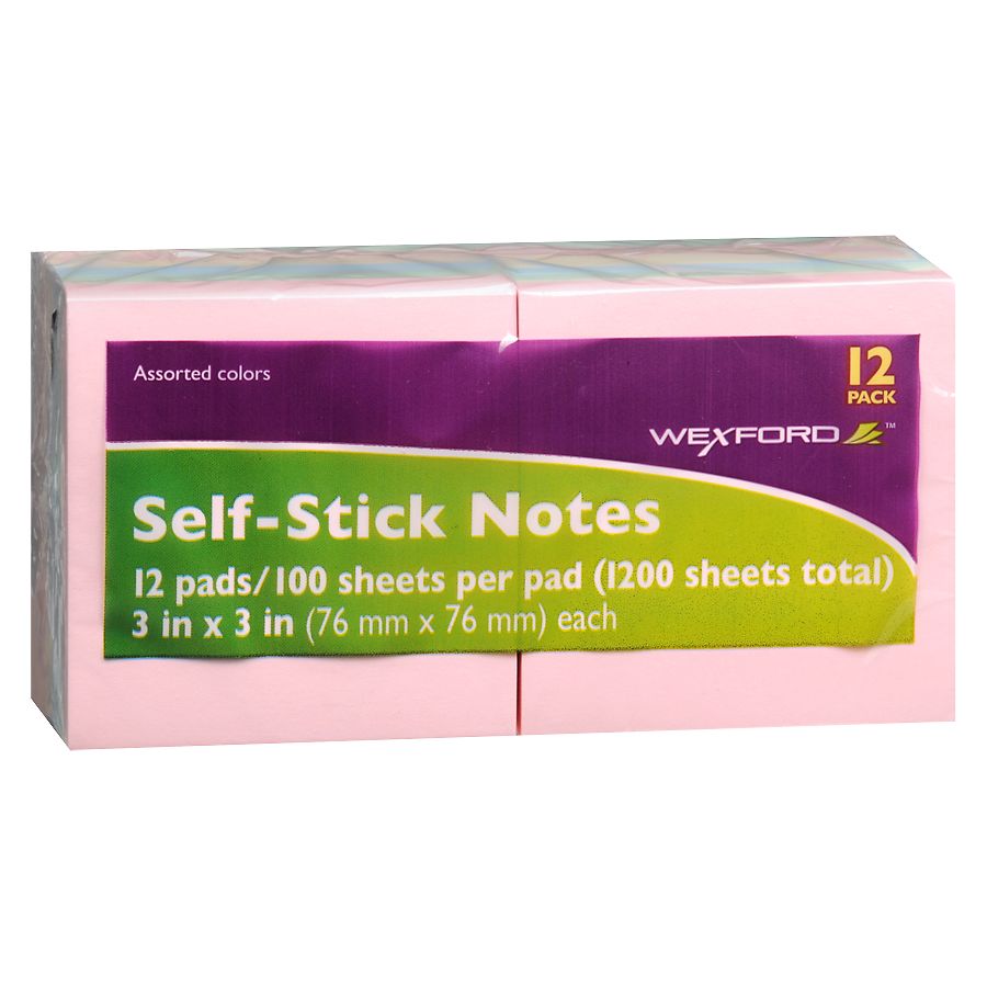 Wexford Self-Stick Notes Assorted