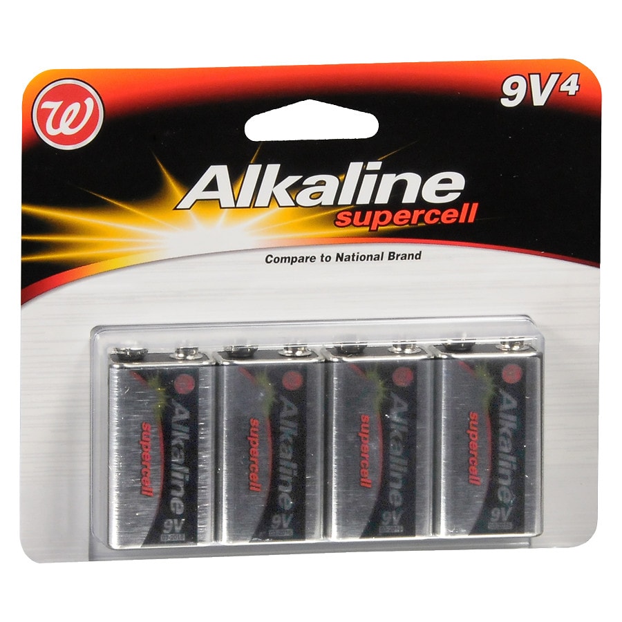  Walgreens Alkaline Supercell Batteries 9 V 