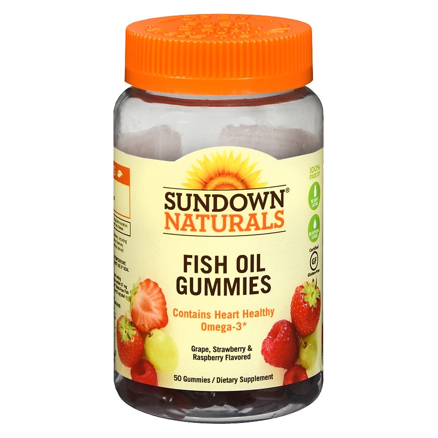  Sundown Naturals Fish Oil Omega-3 Gummies with D3 