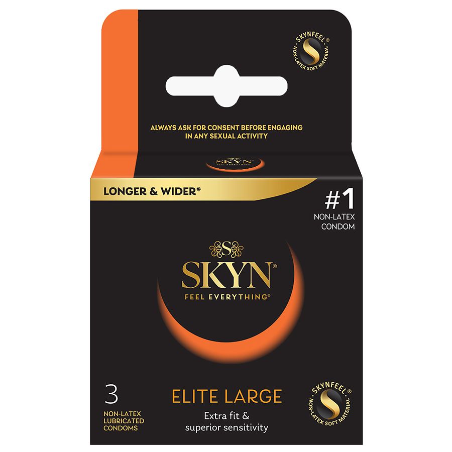 SKYN Elite Large Non-Latex Condoms Large. 