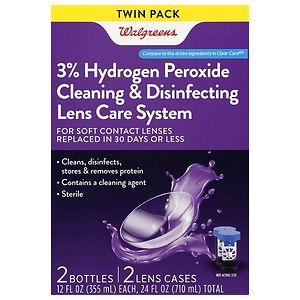 Walgreens Sterile Hydrogen Peroxide Cleaning & Disinfecting Lens Care System