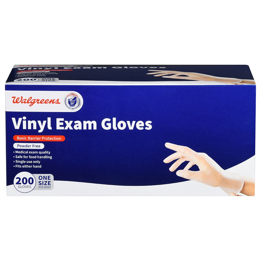 Walgreens Vinyl Gloves Fits Most 