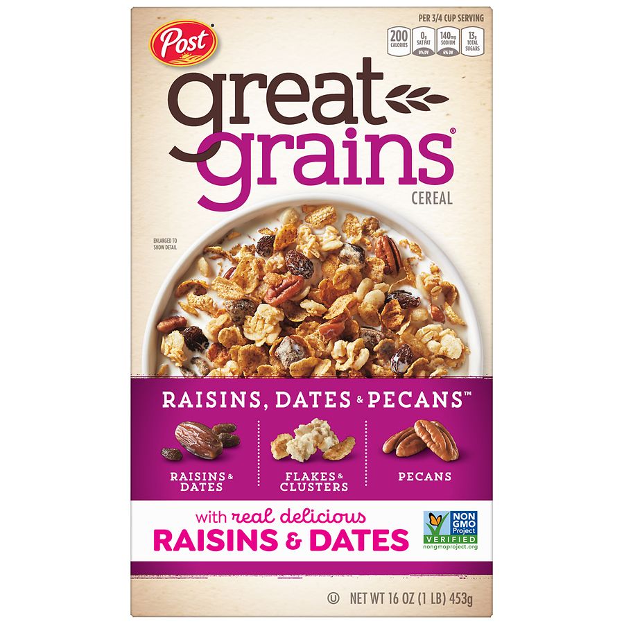 Great Grains Cereal Raisin Dates Pecan Raisins, Dates & Pecans