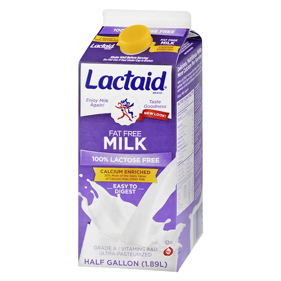 Lactaid Fat Free Milk 1/2 gal Carton | Walgreens